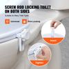 Raised Toilet Seat, 5" Height Raised, 300 lbs Weight Capacity, Universal Toilet Seat Riser, Screw Rod Locking, with Toilet Seat, for Elderly,