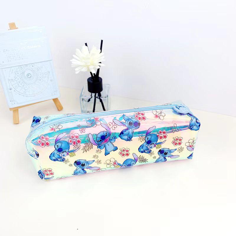 

MINISO Stitch Мультяшний Студентський Пенал Лазерний Водонепроникний Багатофункціональний Мішок для Зберігання Канцелярського Приладдя з ТПУ