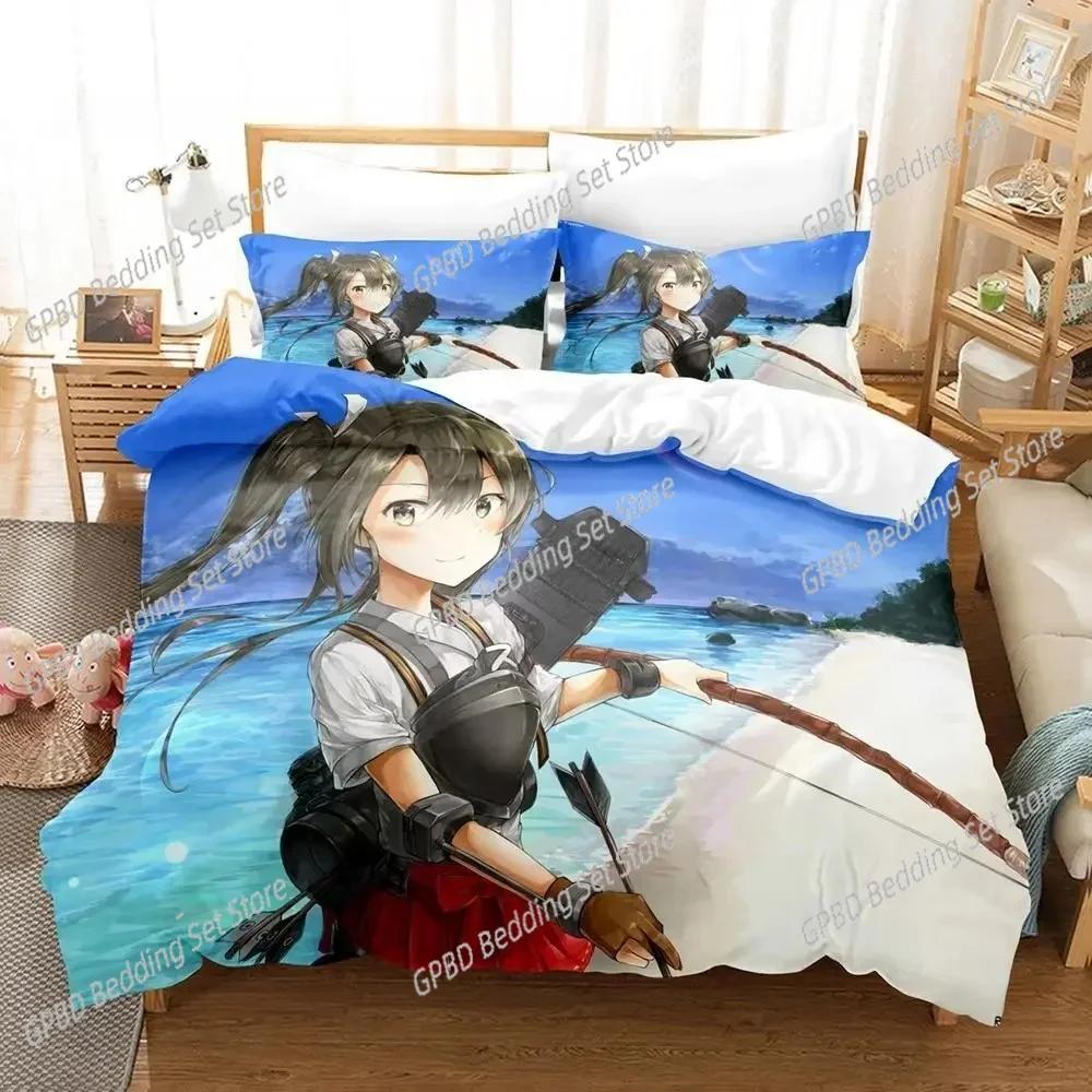 3D Kawaii Anime Zuikaku 3D NEW Duvet Cover Pillowcase Bedding Set Adult Boy Girl Bedroom Decoration Children Single Double Large