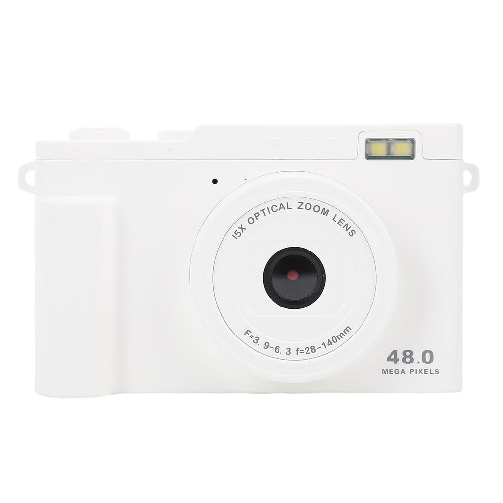 1080P 48MP HD Dual Camera Portable Digital Camera with 15x Optical Zoom LED Flash WiFi Transfer