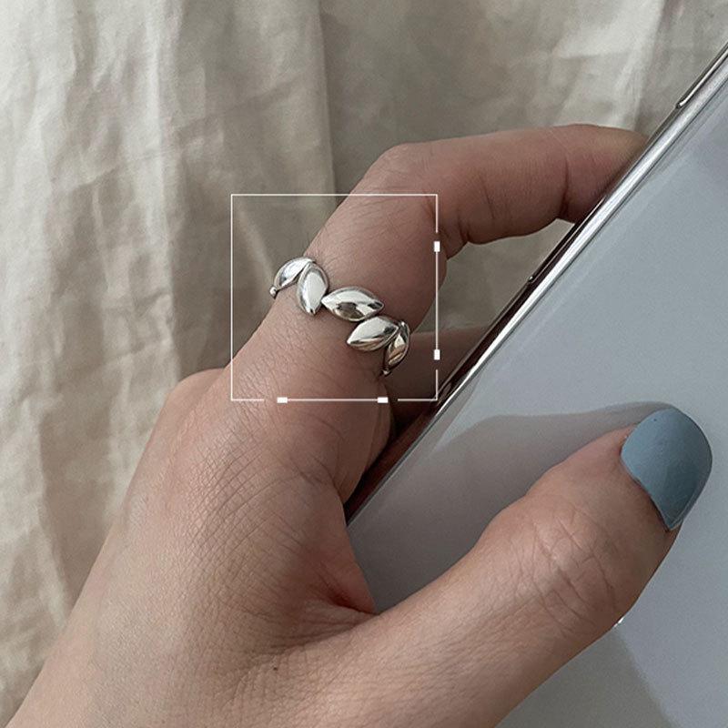 925 Sterling Silver Women's Heart-Shaped Irregular Adjustable Ring - Versatile, Simple, and Stylish.