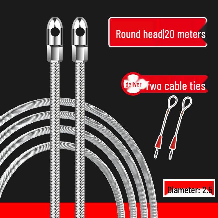 Universal Steel Wire Pipe Threading Tool - Manual Spring Head Electrician Puller
