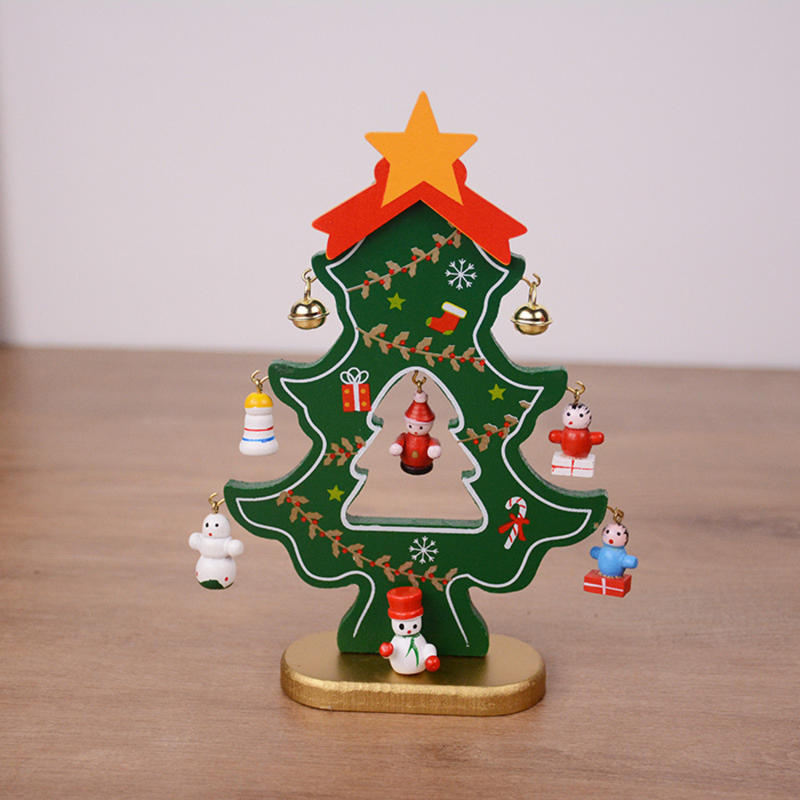 Christmas Tree Decorations Creative Desktop Ornament Lightweight Wooden For Desktop Tabletop Fireplaces Xmas Kids Gift