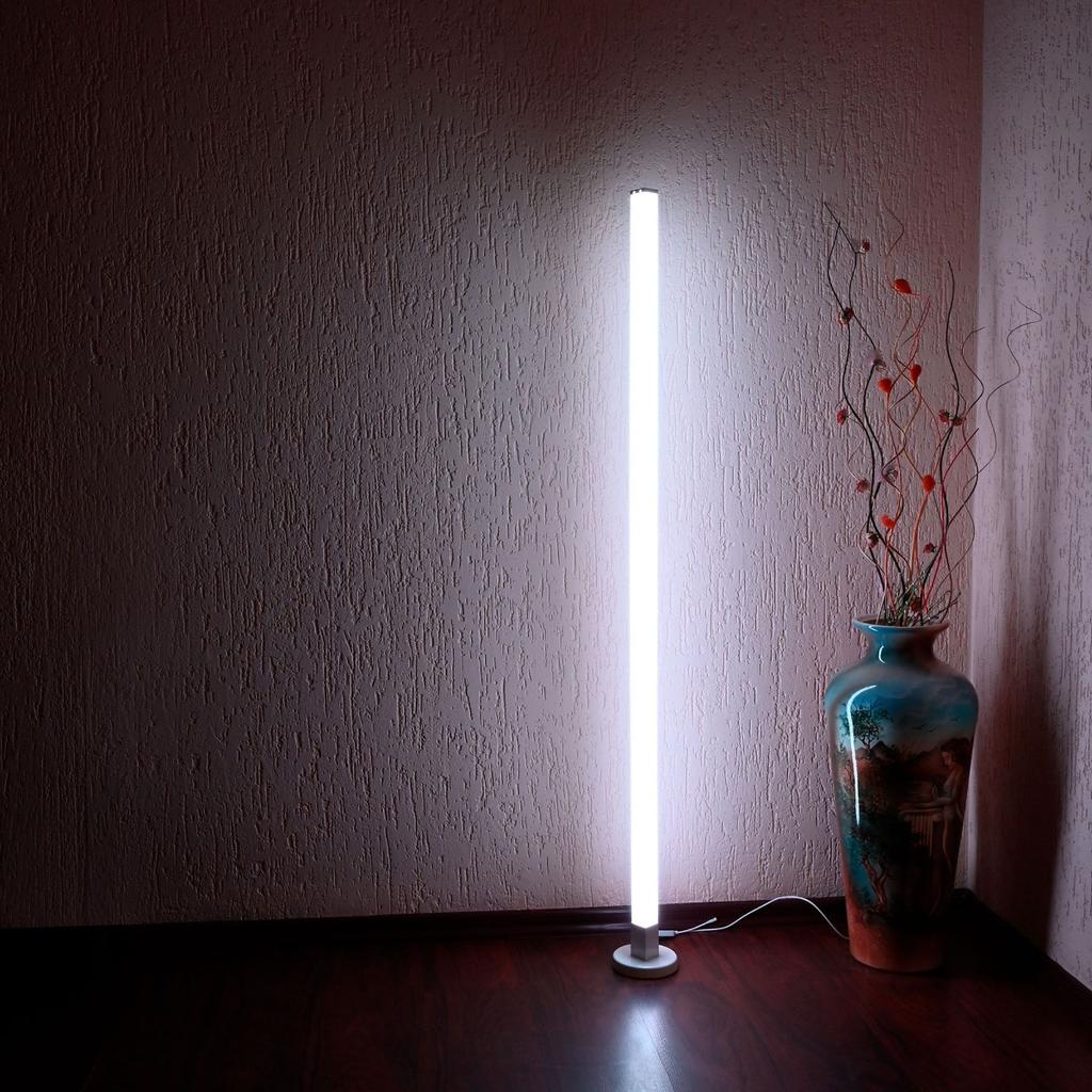 Lampa Pdłogowa Led Rgbw Biała Zmienna 1.5M Pilot Programy Ściemnialna Videx