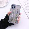 Lavender Floret Iphone13 Protective Case Soft Silicon Transparent Back Cover Shockproof Matte Anti-skid
