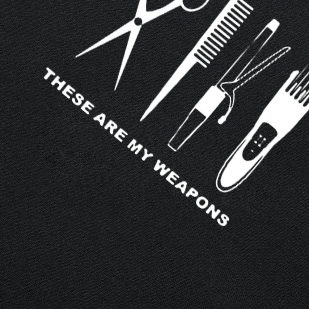 Barber Weapons T Shirt Women Short Sleeve O-Neck Cotton Heartbeat of Hairdresser T-shirt Girls Woman Scissors Clothing Tops