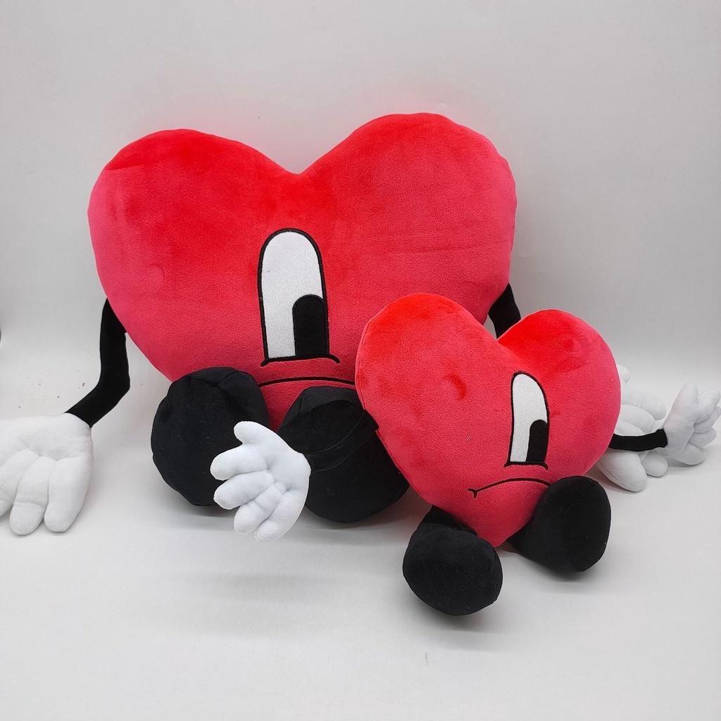 Un Verano Sin Ti Bad Bunny Plush Toy Soft And Durable Heart-shaped Pillow For Kids And Adults