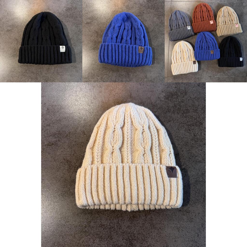 Mens Knit Hat With Solid Color Design Accents Thick Warm Beanie For Winter Sports And Outdoor