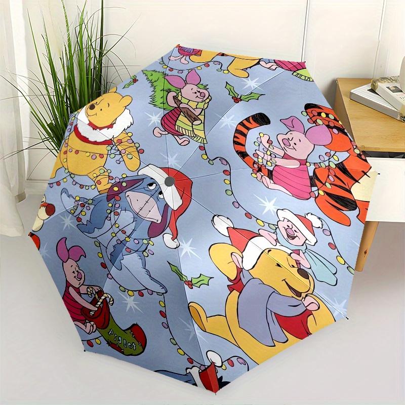 

Christmas,WinnieThePooh Automatic folding umbrella, 8 ribs portable foldable design, best choice for business and going out, birthday, Hallo
