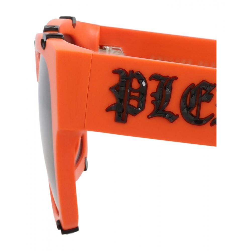 Philipp Plein Square Frame Acetate Sunglasses Orange Smoke