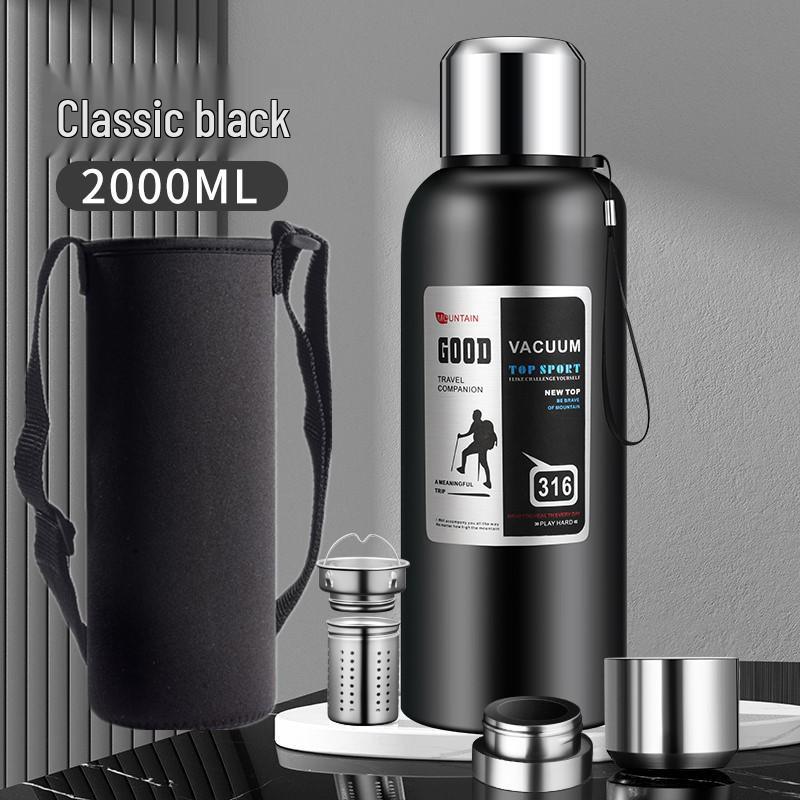 Large Portable 316 Stainless Steel Thermos Kettle - Vacuum Insulated Travel Mug