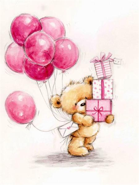 5D Diamond Painting New Arrivals Cartoon Bear Full Square/Round Embroidery Animal Flower Mosaic Home Decor Handmade Gift