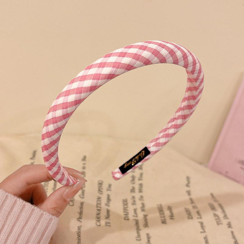 1/2pcs 1.5CM Women Girls Sweet Plaid Hairbands Sponge Padded British Hair Hoop Accessories Lattice Head Wears