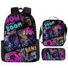 Neon Light Game Controller Peripheral Elementary School Children's Backpack Large Capacity Backpack Shoulder Bag Pencil Case