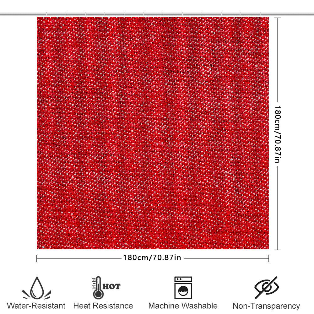 Red White Polka Dot Shower Curtain Waterproof Bath Decor Customizable Size Modern Bathroom Accessories For Home Decoration
