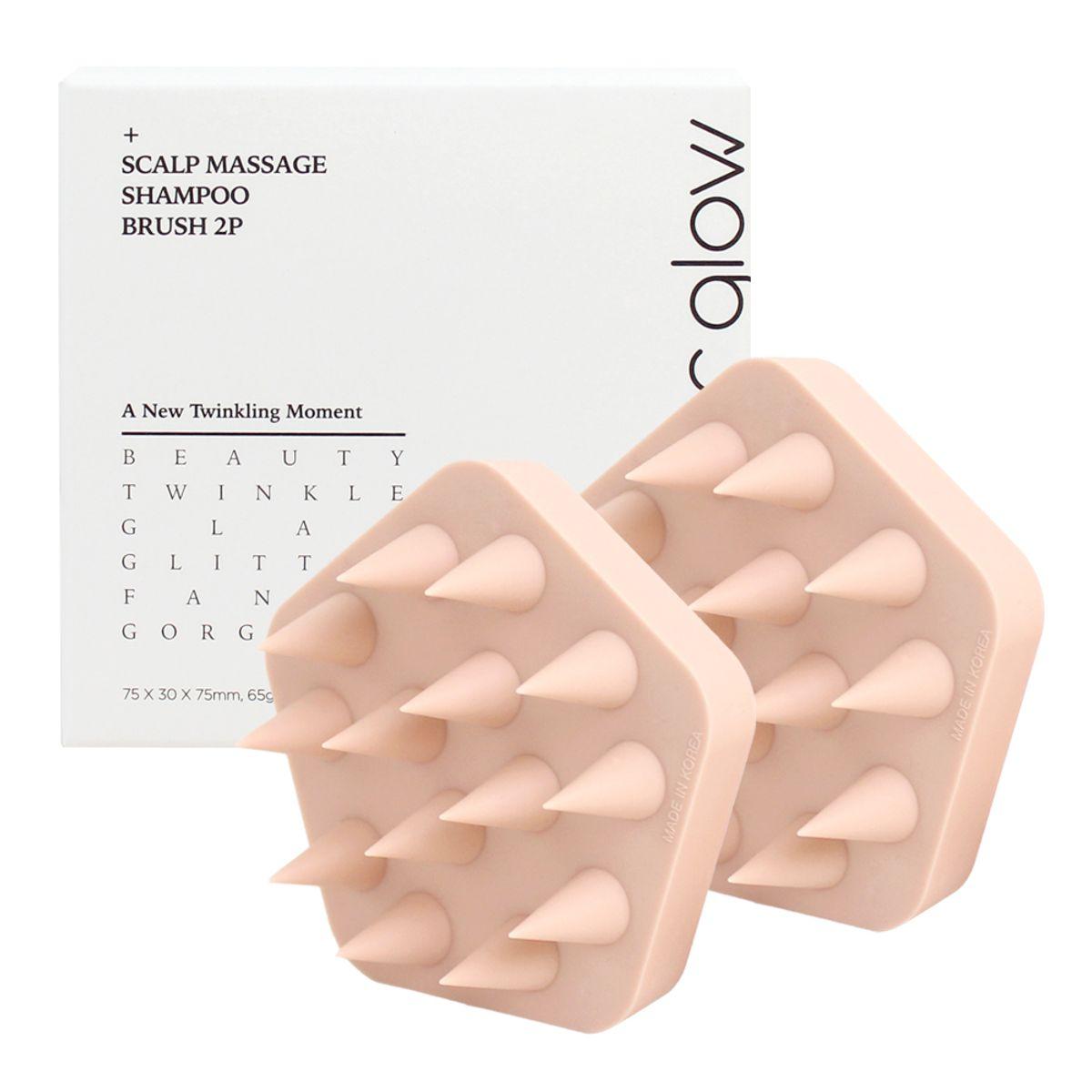 Domestically Produced Hypoallergenic Scalp Cleansing & Root-Strengthening Shampoo Brush 2P