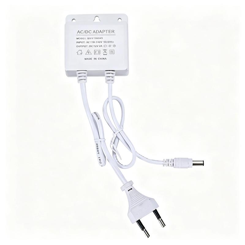 12V 2A Ac Dc Power Adapter Rainproof Shell Surge Protection For Outdoor Cctv Security Camera Systems