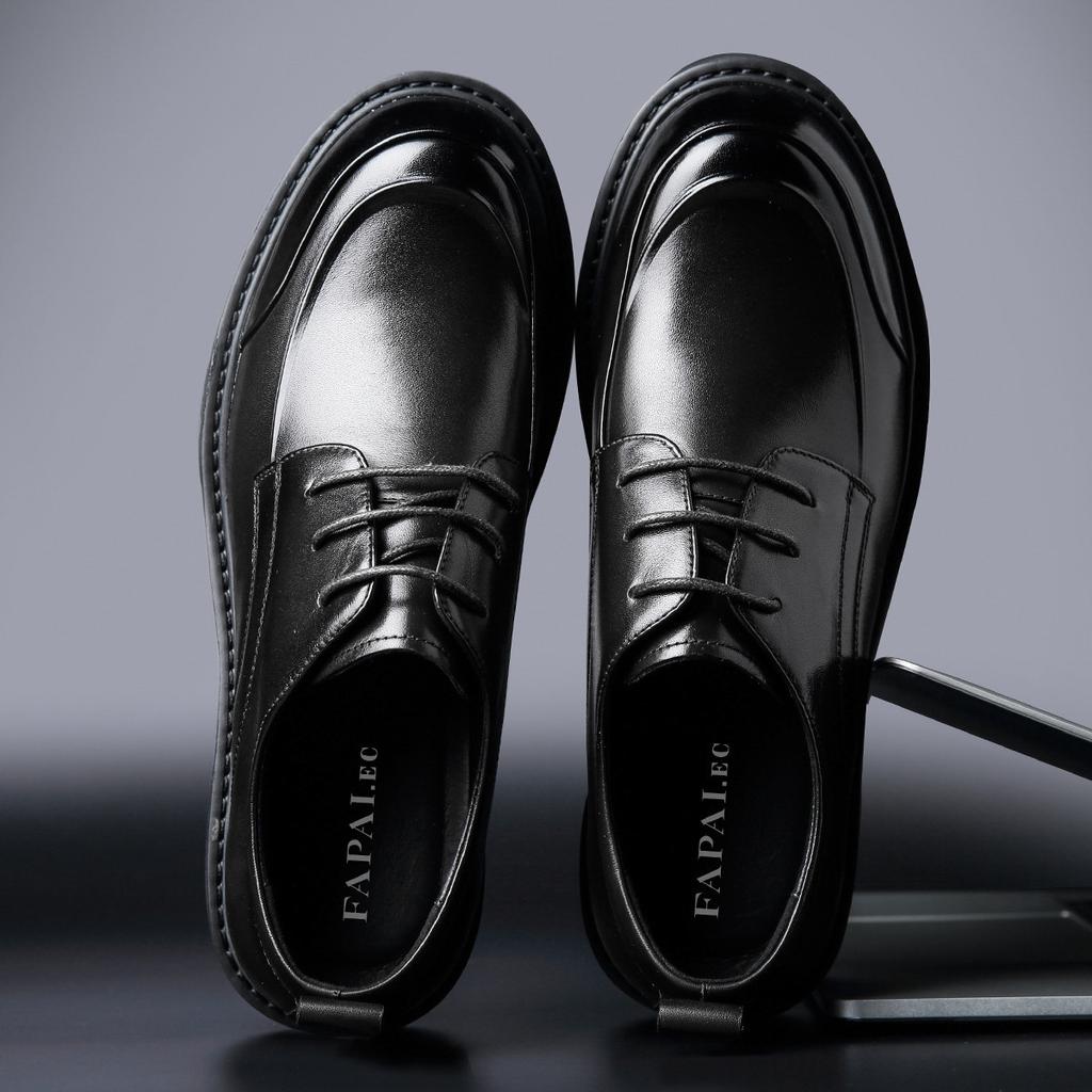 Customized men's business casual leather shoes British style genuine leather men's shoes first layer cowhide high-end wedding derby shoes