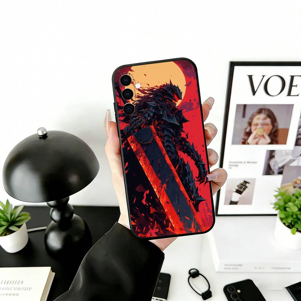 Cool Popular B-Berserk Comic Phone Case For Samsung Galaxy A73,A72,A71,A70,A53,A52,A51,Soft Silicone Black Cover