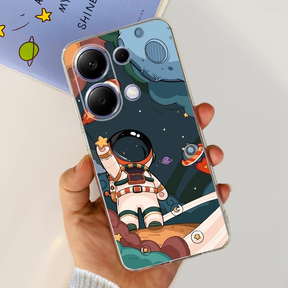 For Xiaomi Redmi Note 13 Pro 4G Case Beautiful butterfly flower TPU Soft Silicone Cover For Xiaomi Poco M6 Pro Bumper Phone Case