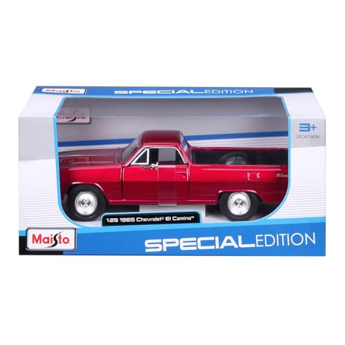 Maisto 1/24 Scale Chevrolet El Camino Red / Diecast Model Car, Finished Product 31977