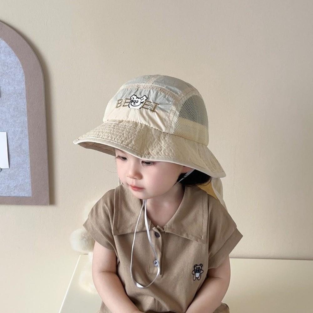 Adjustable Baby Bucket Hat Quick Drying Kids Sun Protection Cap Cute Children Fisherman Cap  Summer