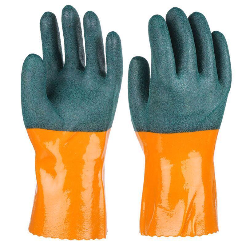 Hubang 717 Industrial Anti-Slip Gloves: Durable, Waterproof, Chemical Resistant, Thickened Wear-Protection.