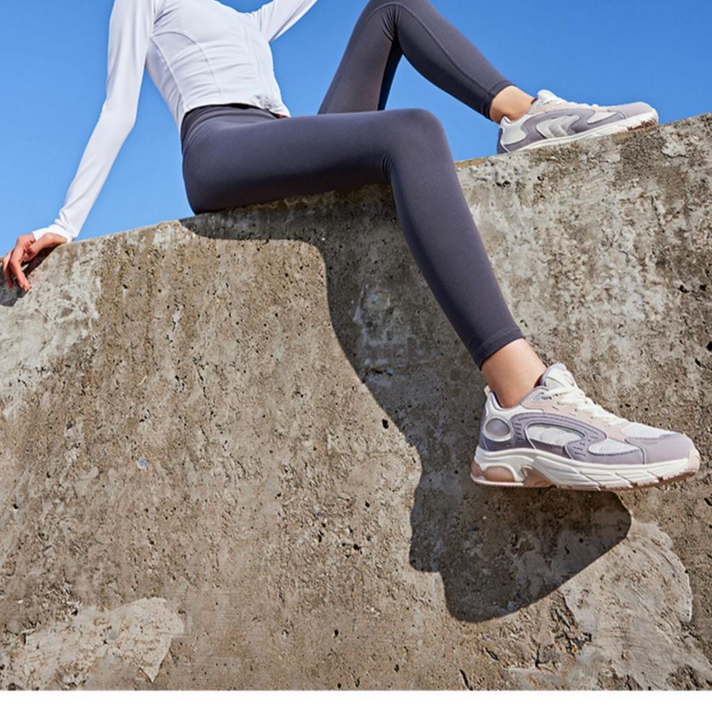 Anta AT954 Cushioning Slip Resistant Abrasion Resistant Low top Running Shoes Women's White Lotus Gray 122315503-6