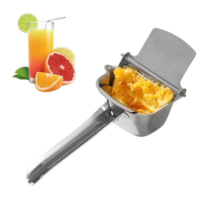 

Manual Fruit Juicer Stainless Steel Hand Press Fruit Juicer Hand Juice Extractor with Built-in Porous Filter for Oranges Grapes CN