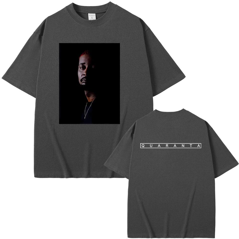 Rapper Danny Brown Quaranta Album Graphic Tshirt Men Women Hip Hop Fashion Oversized Short Sleeve T Shirt Male Pure Cotton Tees