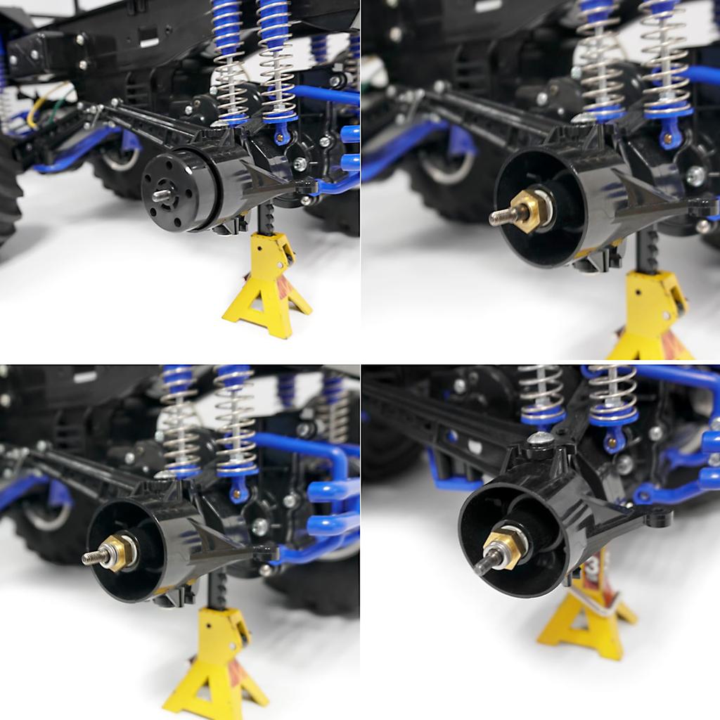 TRZX RC Front Wheel Hex Hub Extension Combiner +11mm for Tamiya 1/10 Crod Buster 4x4x4