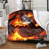 1pc Dragon Vs. Wizard: Epic Battle Cartoon Blanket,Portable Throw for Travel & Camping, All Season Cozy Blanket,Ideal Gift