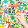 50 Hand-Drawn Cute Dinosaur Graffiti, Small Ears Easy To Tear Stickers, Children'S Cartoons, Waterproof, Non-Repeat Decorative Stickers