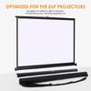 Ekran projekcyjny Docooler Ekran do 50-calowego ekranu projekcyjnego Przenośny projektor HD montowany na ścianie do kina domowego Wiszący na zewnątrz, projektor, 169