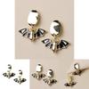 Halloween Bat Jewelry With Electroplated Finish For Female Occasions Gift Accessory