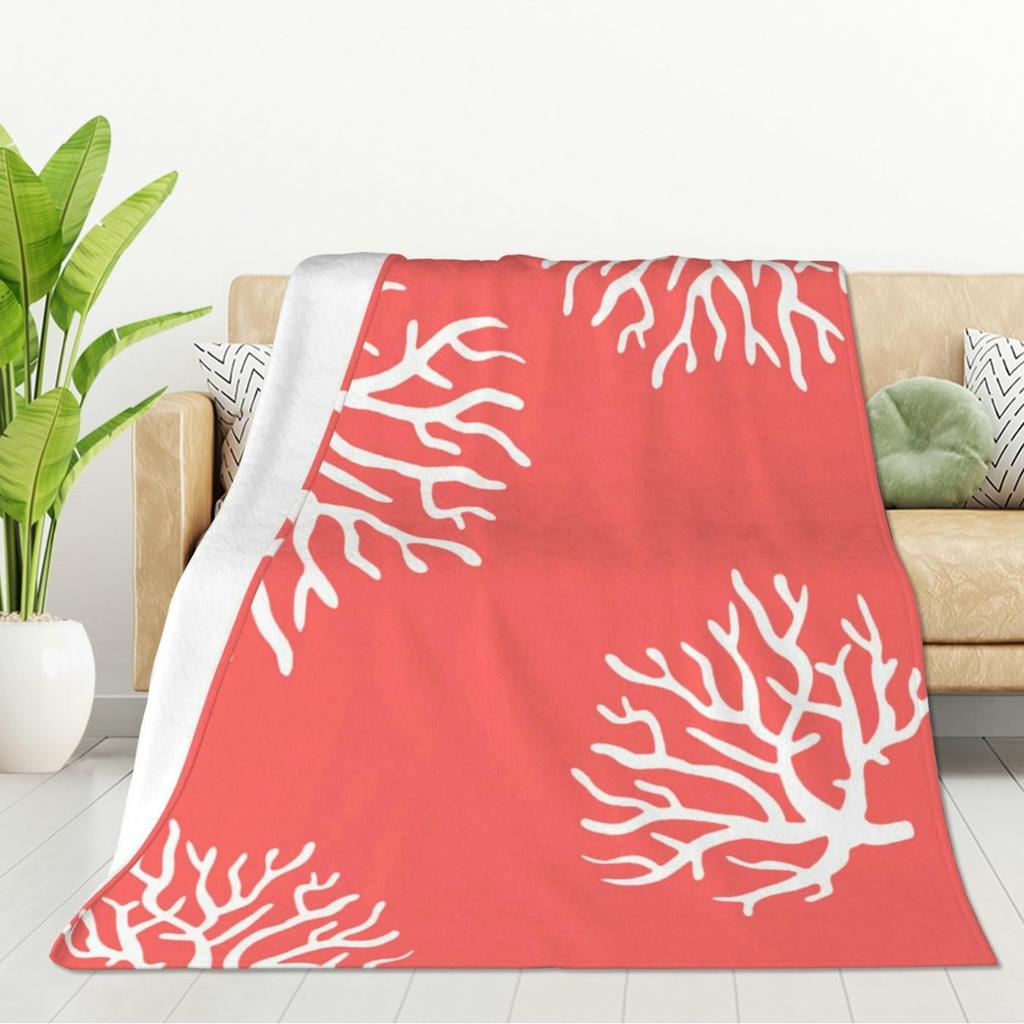 Brown Rust Color Printed Blanket for Sofa Bed Travel Camping Living Room Office Conditioning Blanket for All Seasons Gifts