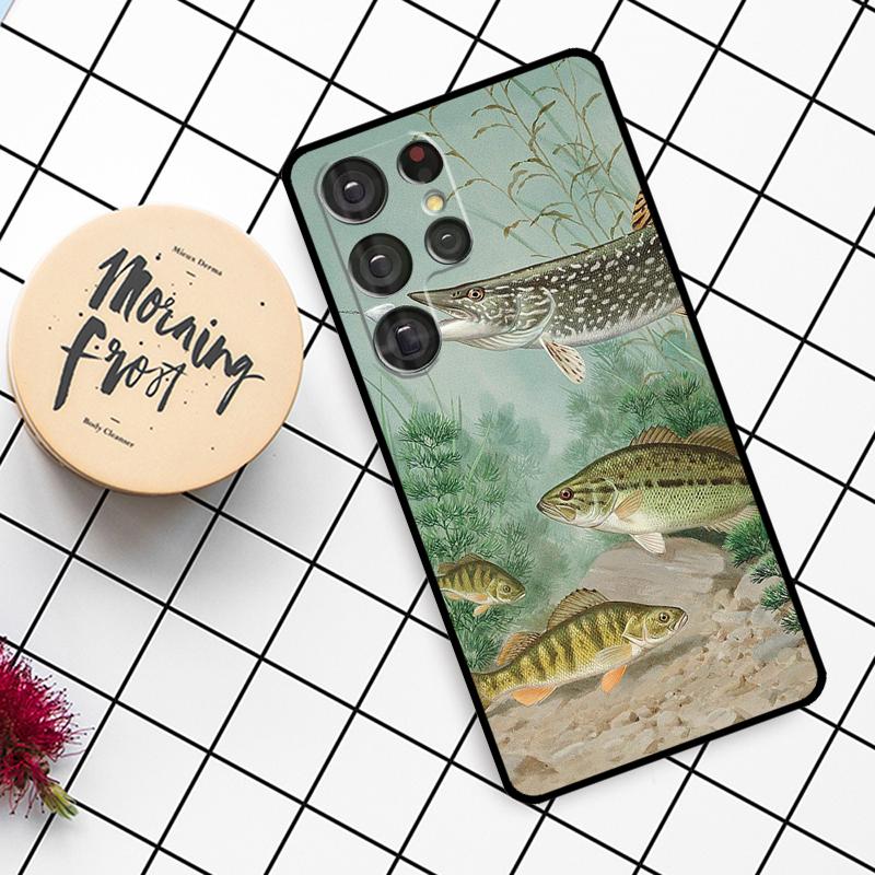 Art Fishing Lure Case For Samsung Galaxy S25 Ultra S23 S22 S21 S20 S24 Ultra S9 S10 Plus S25 FE Phone Cover