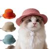 Breiter Rand Katzen-Sonnenhut Verstellbarer Haustier-Sonnenschutzhut Niedliche Hunde-Sonnenschutzkappe Zum Spazierengehen Wandern