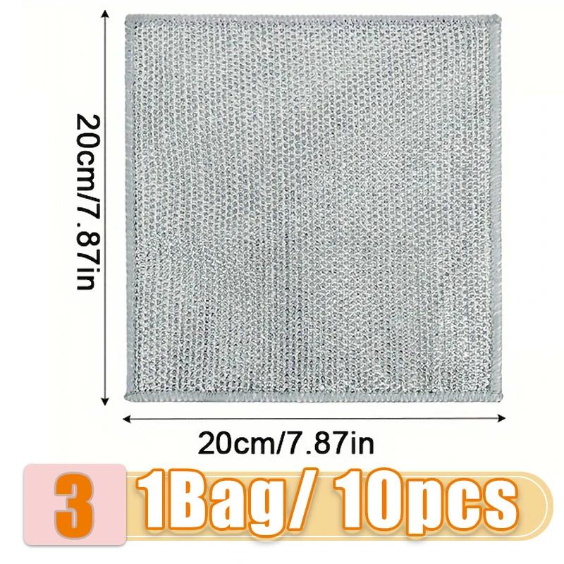 Thickened Cleaning Cloth Kitchen Magic Dishwashing Towel Metal Steel Wire Cleaning Rag Microwave Stove Clean Tool Dishing Cloth