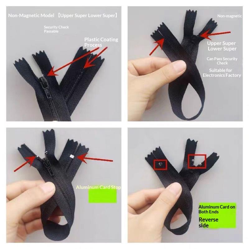 10Pcs Nylon Zippers Rust-proof Slider for Pants Garment Sewing DIY Clothing Repair Household Tailoring Craft Projects