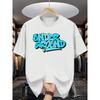 European Sizes Men'S "Underground" Graffiti Print T-Shirt - Street Style Crew Neck Tee with Bold Orange & Blue Design, All-Season Comfort Fit