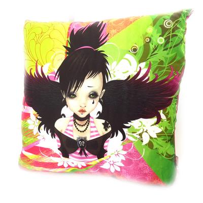 [K5379] - Poduszka dekoracyjna 'Fairy Dreams' różowo-zielona