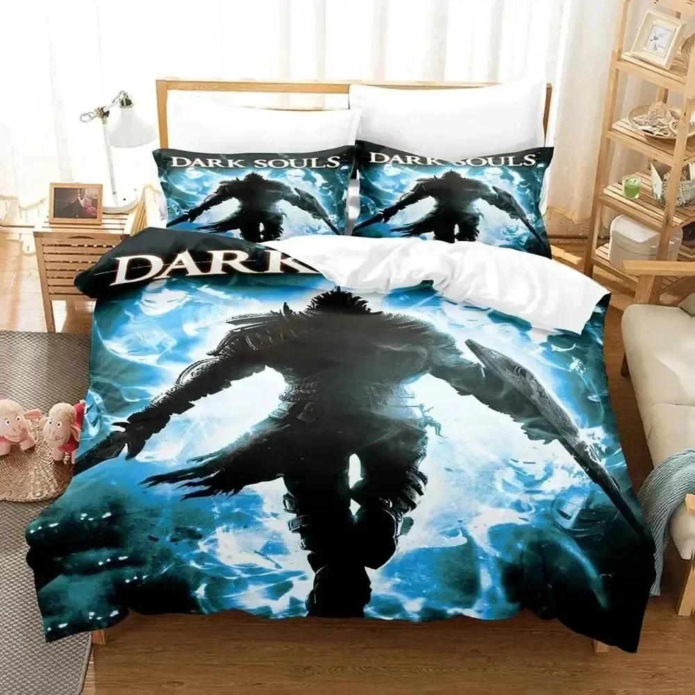 Luxury New 3D Print Game Dark Souls Bedding Set Duvet Cover Bed Set Quilt Cover Pillowcase king Queen Boys Adult Bedding Set
