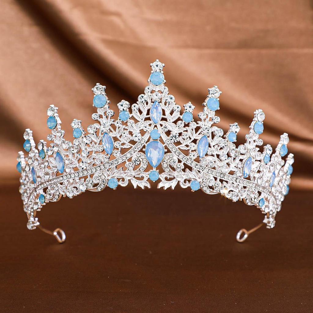 Diadema Corona Nuziale con Strass per Abito da Sera e Servizi Fotografici