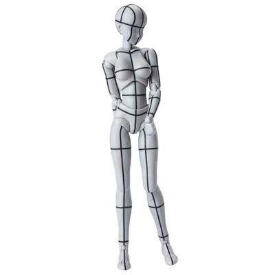 TAMASHII NATIONS S.H.Figuarts Body-chan - Drahtgitter- (Graue Farbe Ver.) Ca.. 135mm PVC & ABS Vor-pa