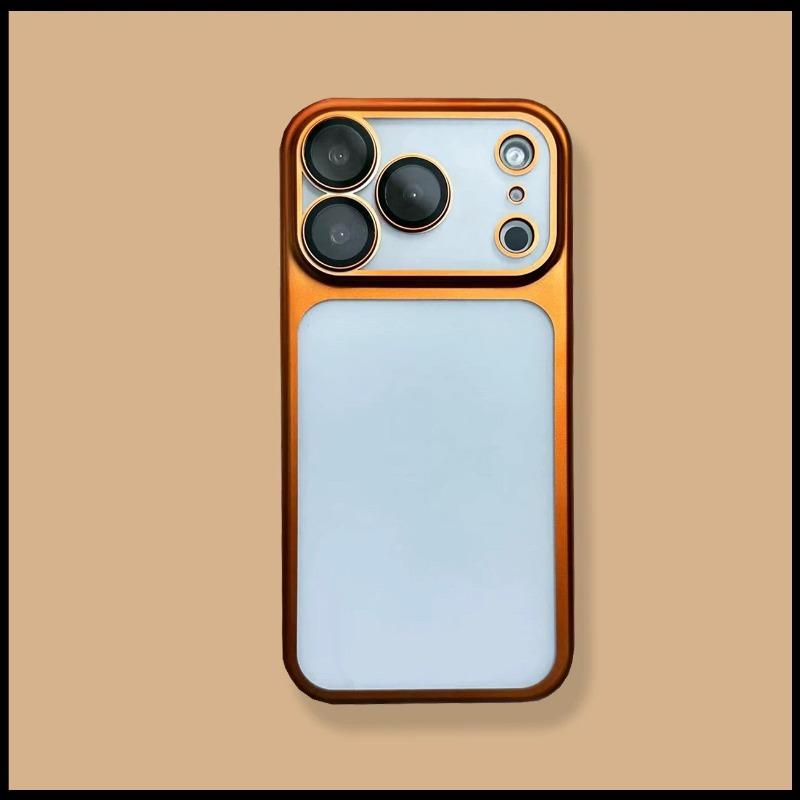 Luxury Plating Matte Ultra Slim Case for iPhone17 Pro Max Air 16 15 14 13 12 Camera Lens Film Protector Frosted Shockproof Case