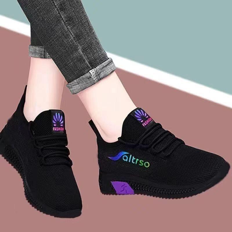 

New old Beijing cloth shoes women s shoes walking soft sole non-slip mother sports shoes breathable mesh shoes fashion casual single shoes 40