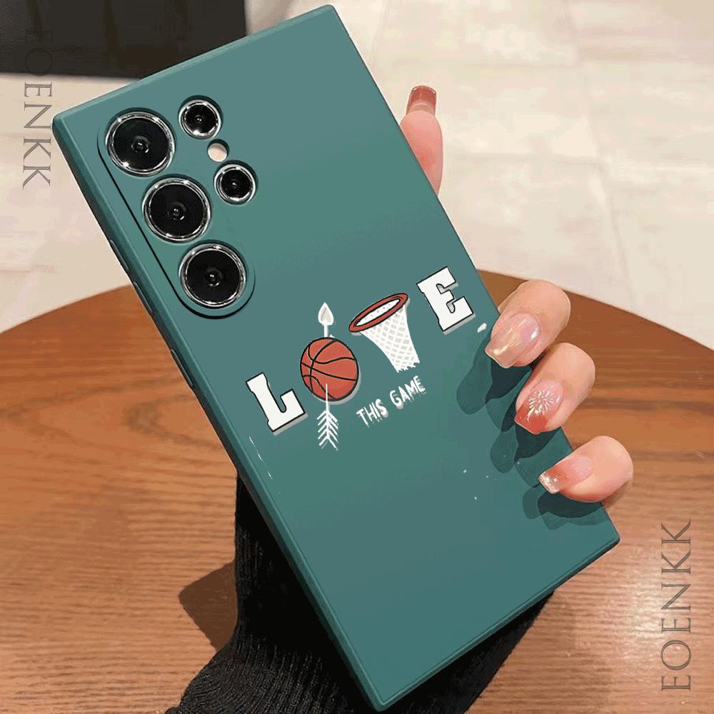 Basketball Silicone Case For Samsung Galaxy S25 S24 S23 S22 S21 Ultra FE A35/A54/A55/A34 5G Note 10/20 Plus Anti-Fall Slim Cover