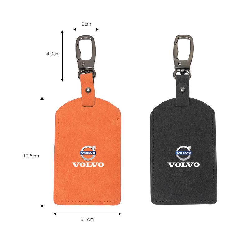 Suede Leather Car Smart NFC Card Key Case Protector Accessory For Volvo ES90 EC40 EX40 EM90 XC90 V90 V60 XC60 V40 S80 S60 S90
