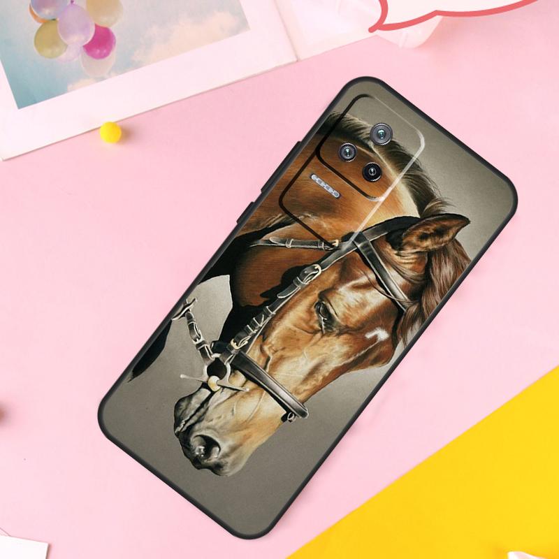 Horse Pony Painted Case For Xiaomi 13 14 Ultra 12 Lite 11T 12T 13T Pro POCO M6 Pro X6 X5 X3 F3 F5 M5s Cover